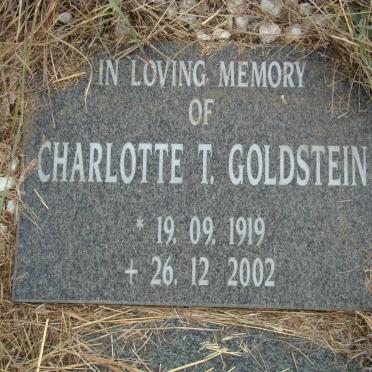 GOLDSTEIN Charlotte T. 1919-2002
