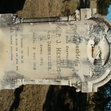 HENDERSON M.P.J. nee DANNHAUSER 1891-1913