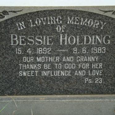 HOLDING Bessie 1892-1983