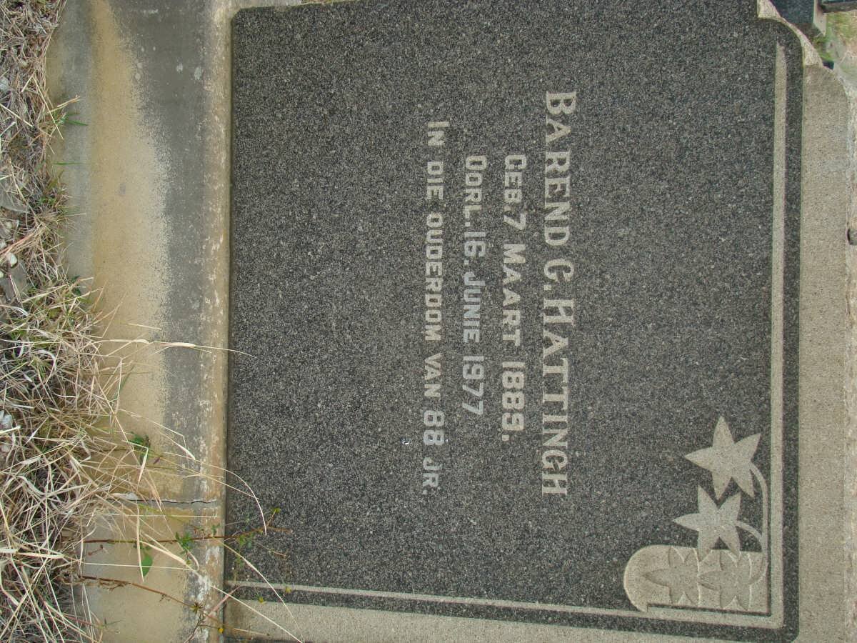 HATTINGH Barend G. 1889-1977