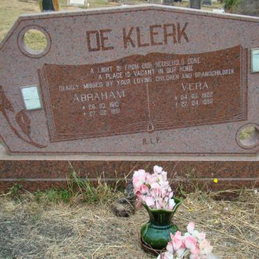 KLERK Abraham, de 1910-1991 &amp; Vera 1922-1990