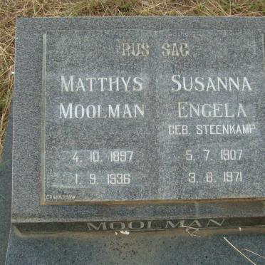 MOOLMAN Matthys 1897-1936 &amp; Susanna Engela STEENKAMP 1907-1971