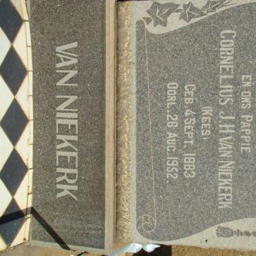 NIEKERK Cornelius J.H., van 1883-1952