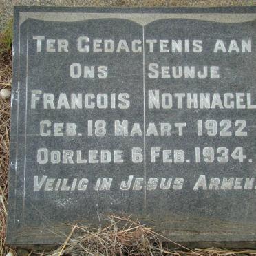 NOTHNAGEL Francois 1922-1934