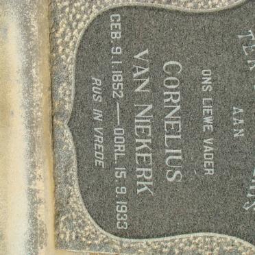 NIEKERK Cornelius, van 1852-1933