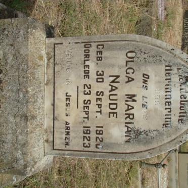 NAUDE Olga Marian 1920-1923