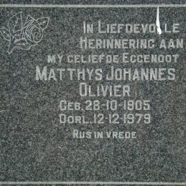 OLIVIER Matthys Johannes 1905-1979