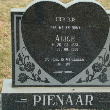 PIENAAR Alice 1923-1998