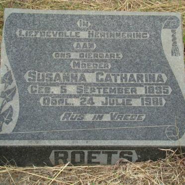 ROETS Susanna Catharina 1895-1981