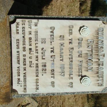 ROTHMAN Johanna Elizabeth nee DU PREEZ 1847-1921