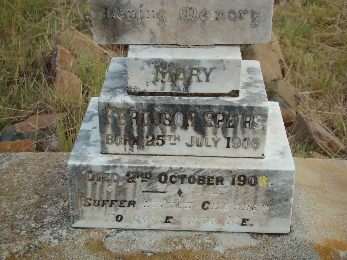 SPEIRS Mary Furguson 1906-1906