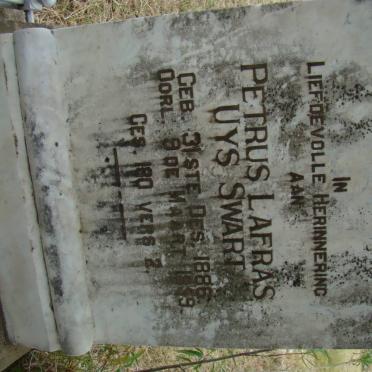 SWART Petrus Lafras Uys 1886-1959