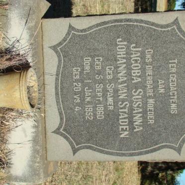 STADEN Jacoba Susanna Johanna, van nee SPAMER 1860-1952