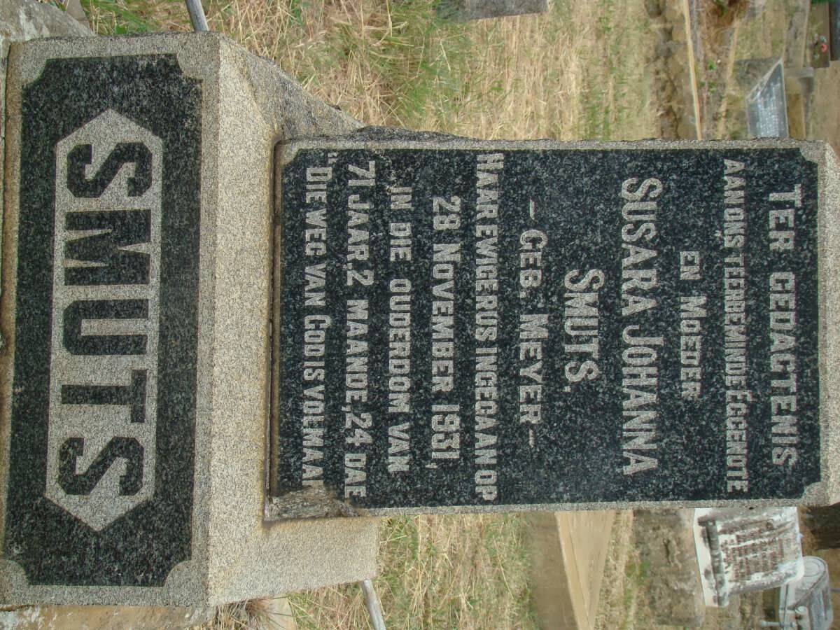 SMUTS Susara Johanna nee MEYER -1931