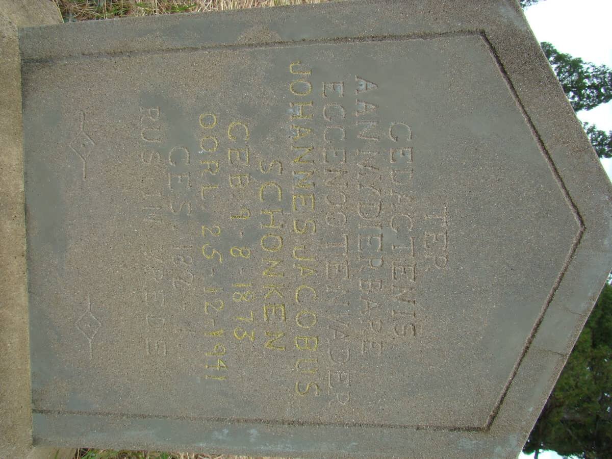SCHONKEN Johannes Jacobus 1873-1941