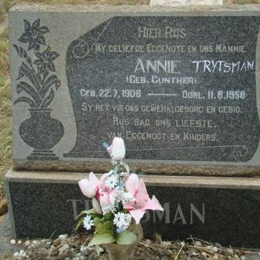 TRYTSMAN Annie nee GUNTHER 1908-1958