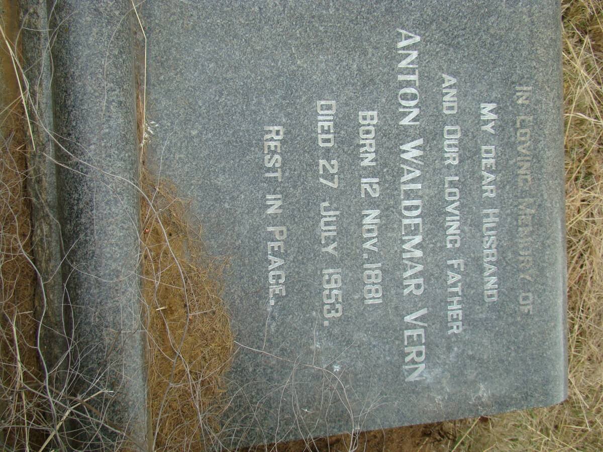 VERN Anton Waldemar 1881-1953