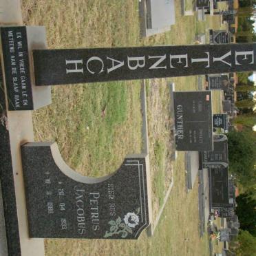 BREYTENBACH Petrus Jacobus 1933-1988