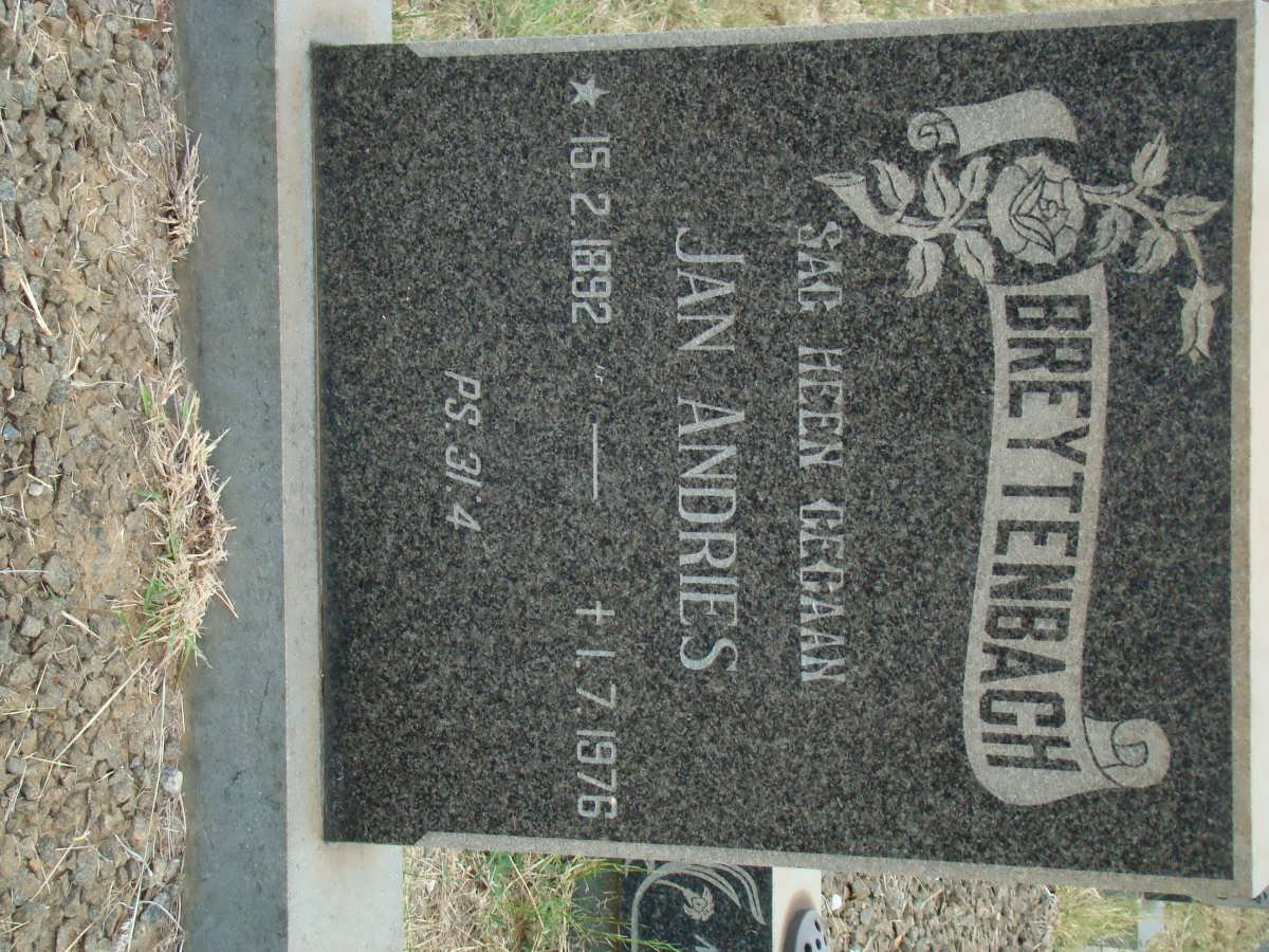 BREYTENBACH Jan Andries 1892-1976