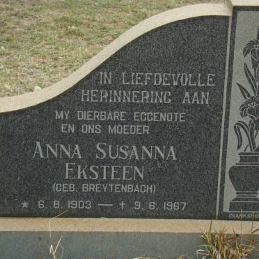 EKSTEEN Anna Susanna nee BREYTENBACH 1903-1967