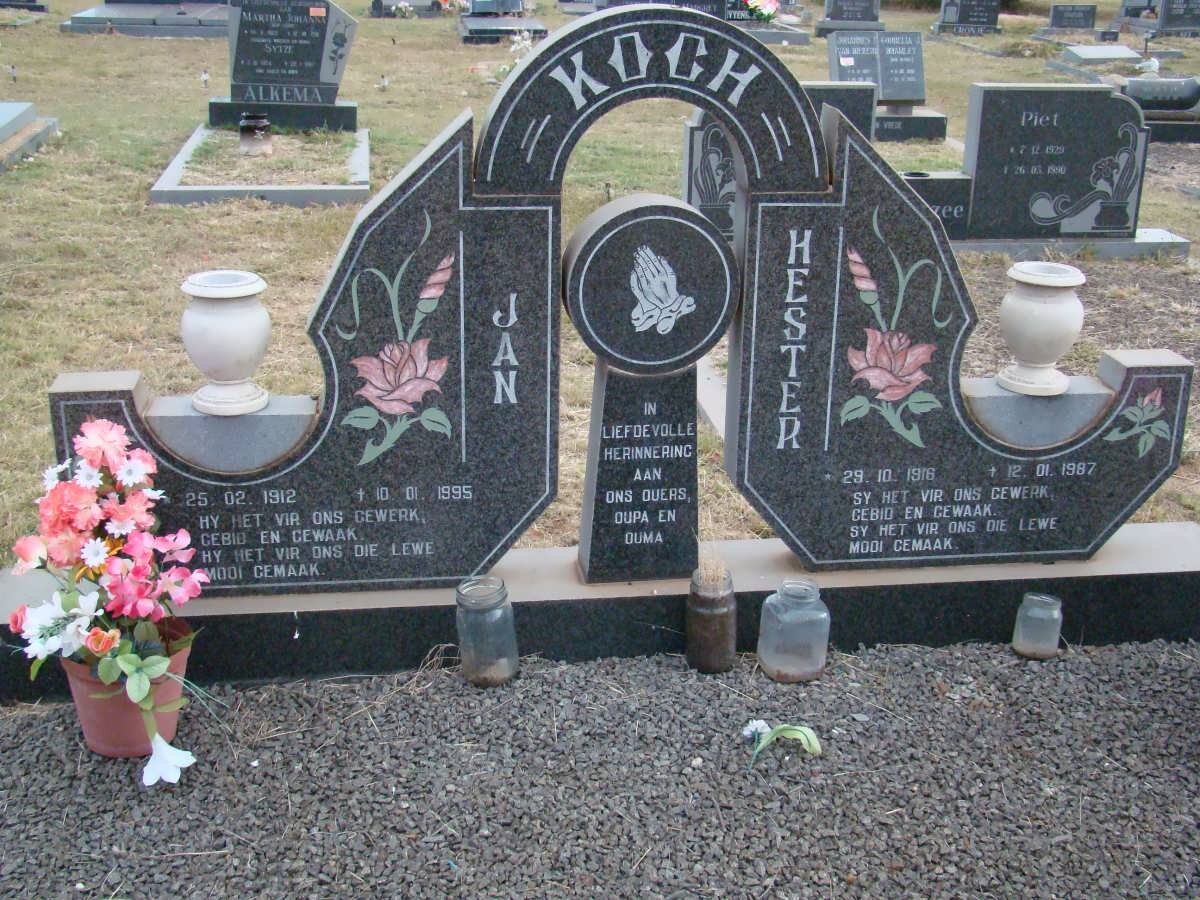 KOCH Jan 1912-1995 &amp; Hester 1916-1987