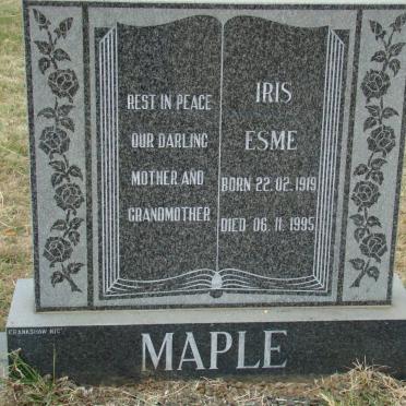 MAPLE Iris Esme 1919-1995