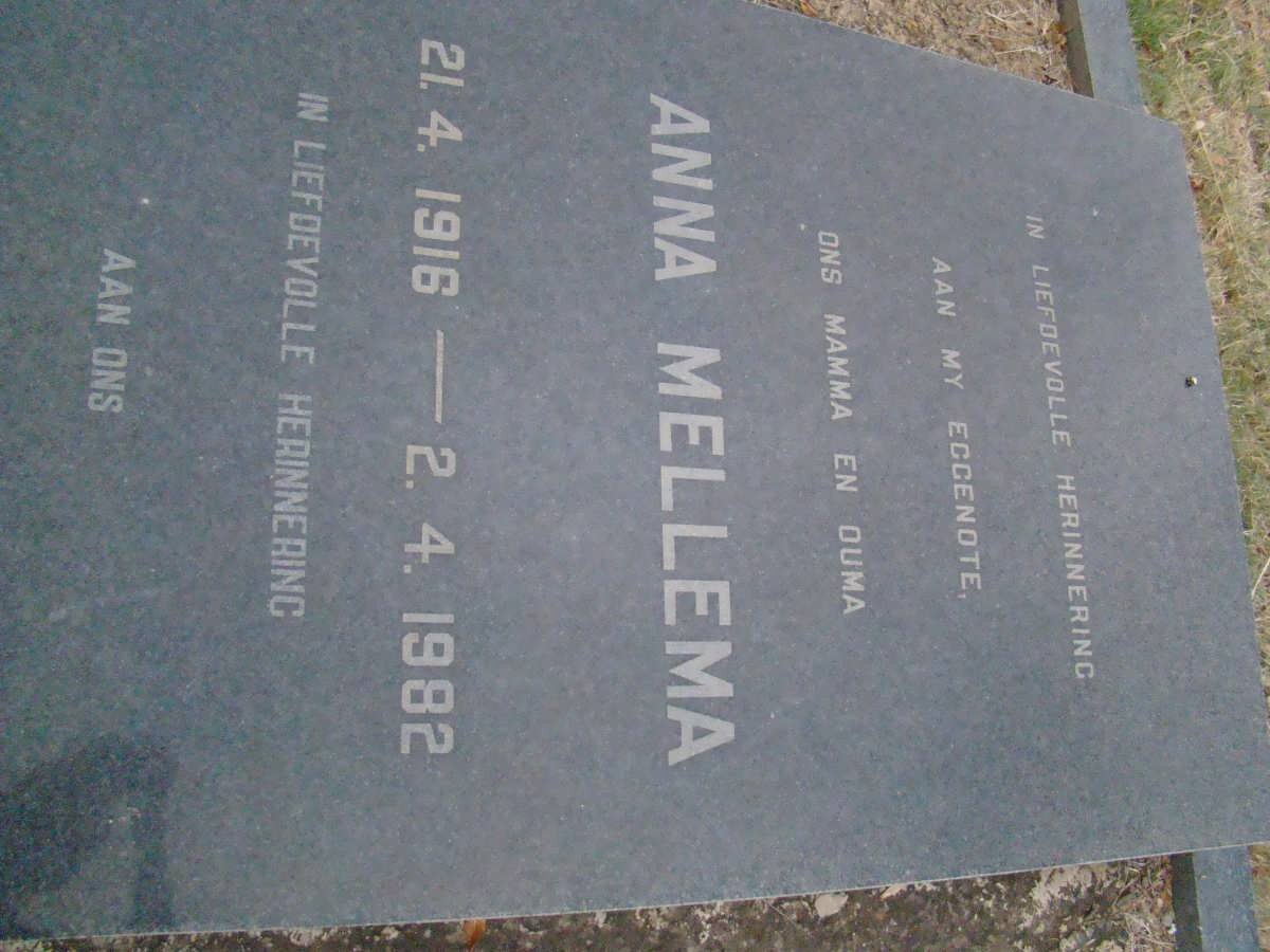 MELLEMA Anna 1916-1982
