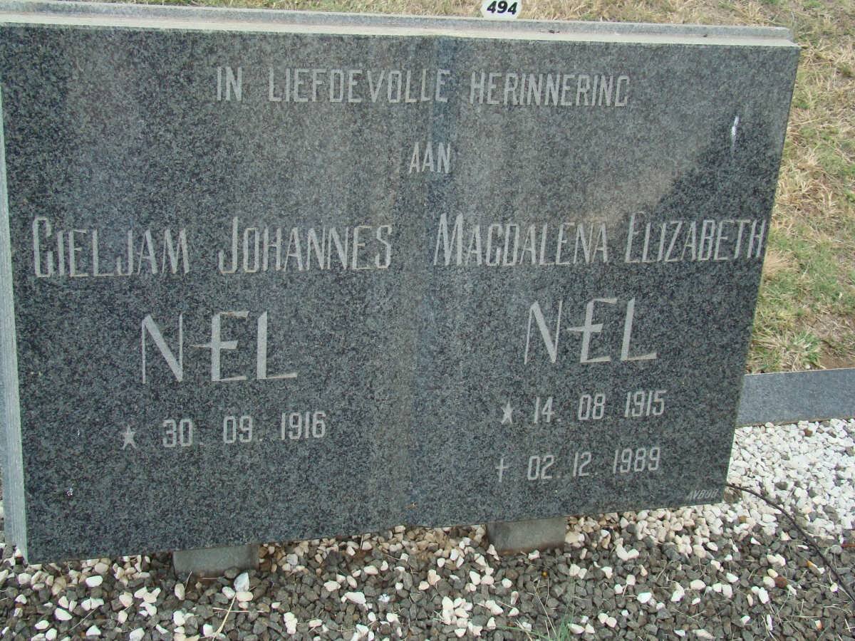 NEL Gieljam Johannes 1916- &amp; Magdalena Elizabeth 1915-1989