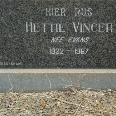 VINCER Hettie nee EVANS 1922-1967