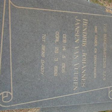 VUUREN Hendrik Johannes, Jansen van 1905-1986