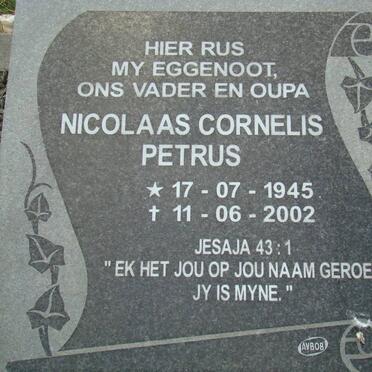 ? Nicolaas Cornelis Petrus 1945-2002