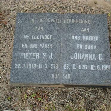 ? Pieter S.J. 1913-1978 &amp; Johanna C. 1926-1981
