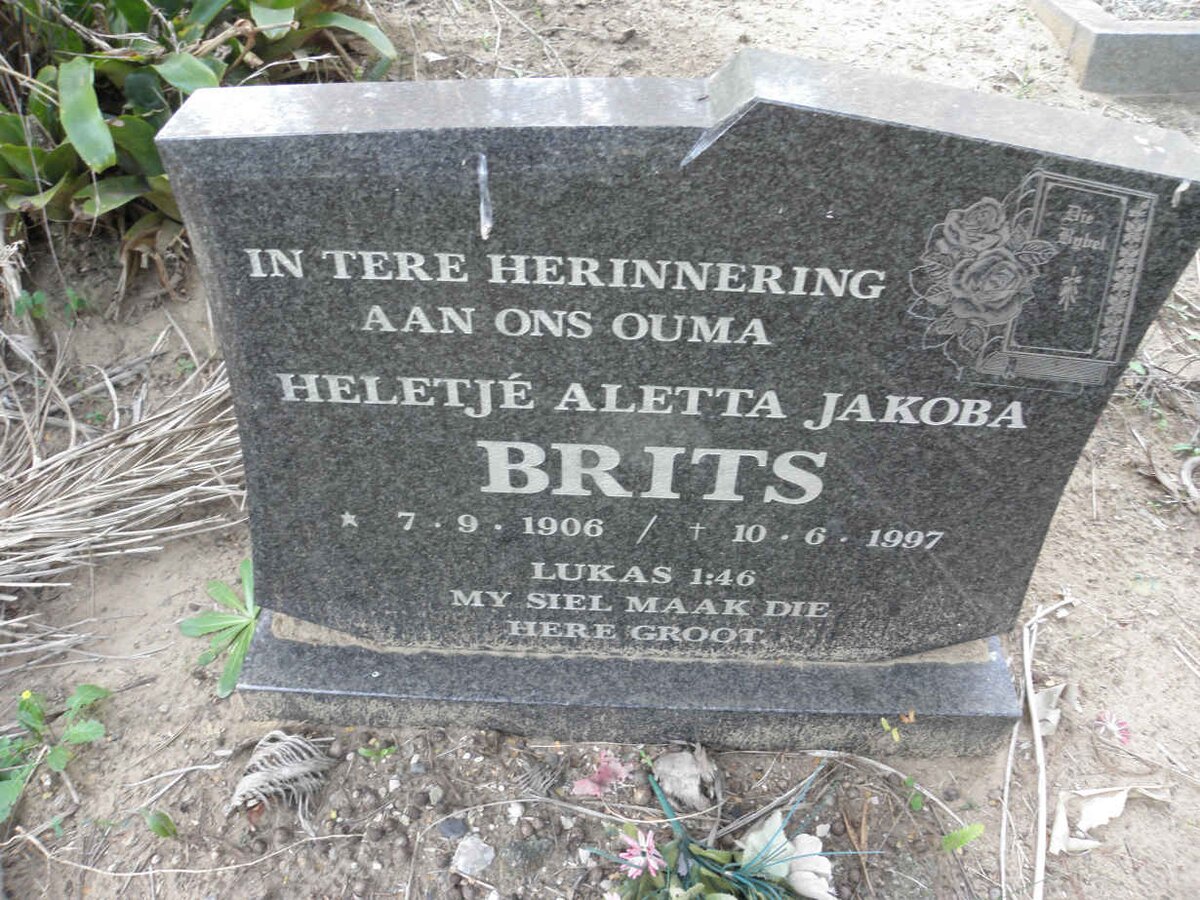 BRITS Heletjé Aletta Jakoba 1906-1997