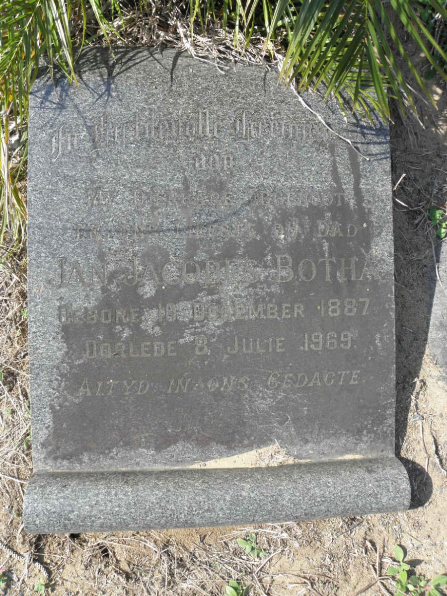 BOTHA Jan Jacobus 1887-1969