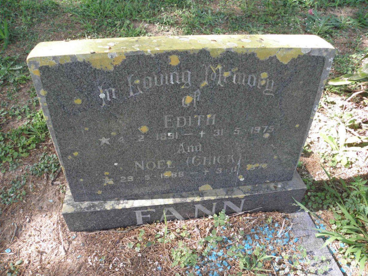 FANN Noel 1888-1975 &amp; Edith 1891-1975