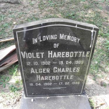 HAREBOTTLE Alger Charles 1902-1995 &amp; Violet 1902-1989
