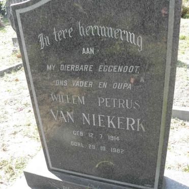 NIEKERK Willem Petrus, van 1914-1982