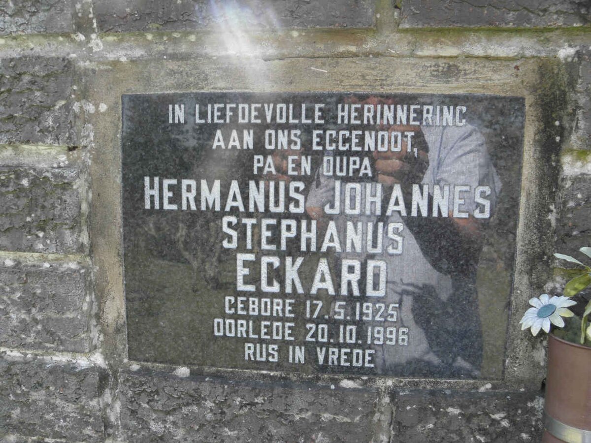 ECKARD Hermanus Johannes Stephanus 1925-1996