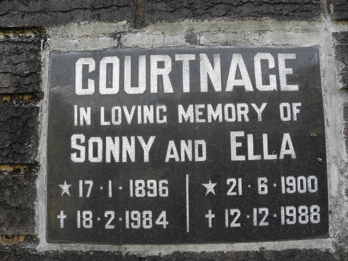 CORTNAGE Sonny 1896-1984 &amp; Ella 1900-1988