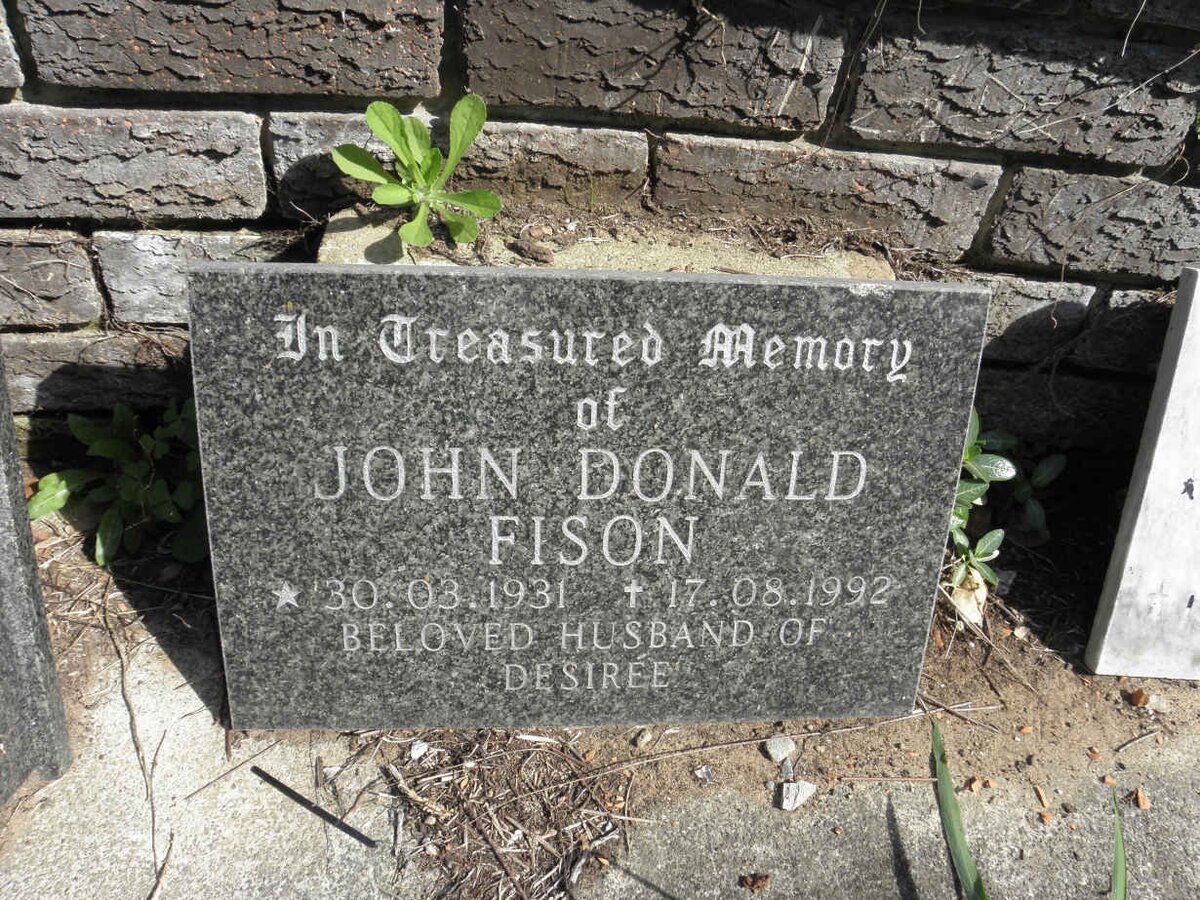 FISON John Donald 1931-1992