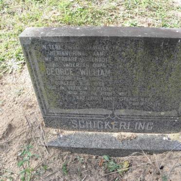 SCHICKERLING George William 1896-1988