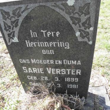 VERSTER Sarie 1899-1981