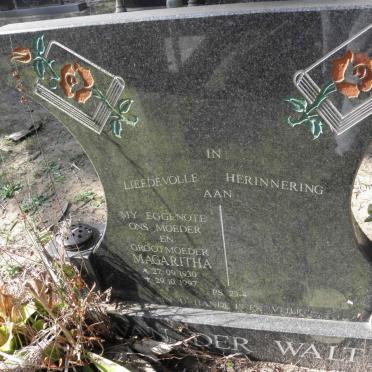 WALT Magaritha, van der 1930-1997