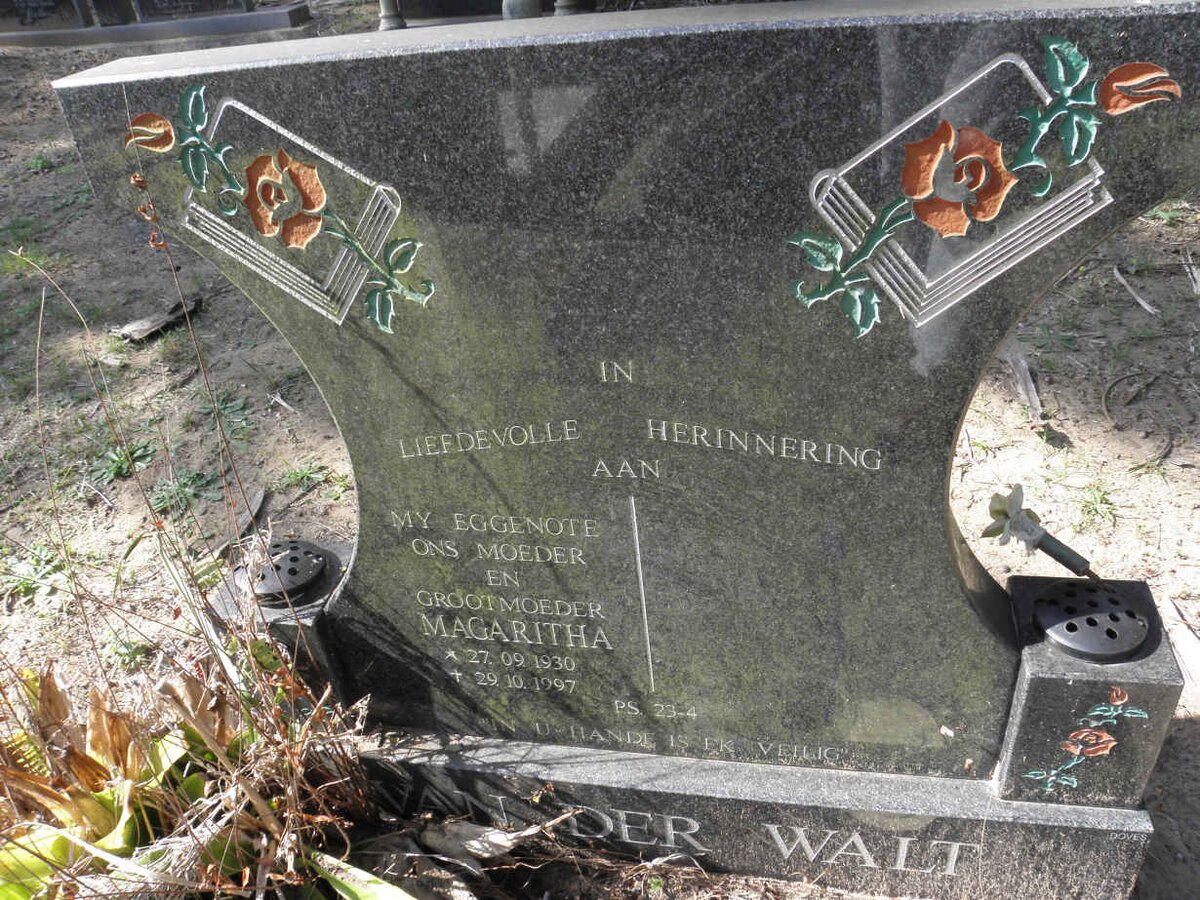 WALT Magaritha, van der 1930-1997