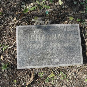 ? Johanna M. nee ODENDAAL 1909-1995
