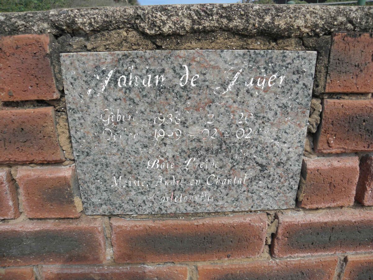 JAGER Johan, de 1938-1999