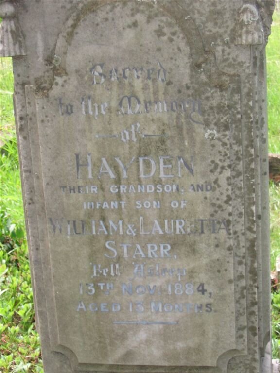 STARR Hayden 1883-1884