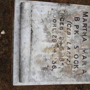 BIRKENSTOCK Martha Maria nee LAATZ 1885-1936