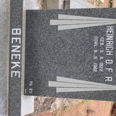 BENEKE Heinrich D.F.R. 1922-1982