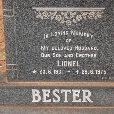 BESTER Lionel 1931-1975